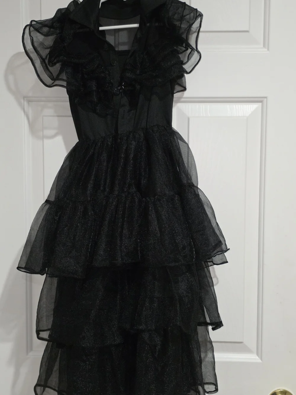 Black Layered Tulle Dance Costume Dress for Kids